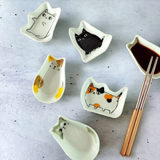 Japanese Cat Ceramic Tiny Plate Seasoning Dish