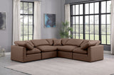 Indulge - Faux Leather 5 Piece Modular Corner Sectional