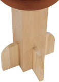 Wyatt Stool - Art Deco Velvet Bar or Counter Stool with Luxe Cushioned Seat and Natural Ash Finish
