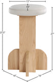 Wyatt Stool - Art Deco Velvet Bar or Counter Stool with Luxe Cushioned Seat and Natural Ash Finish