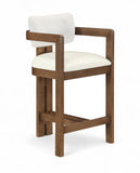 Ravina - Upholstered Counter Stool With Stained Brown Base