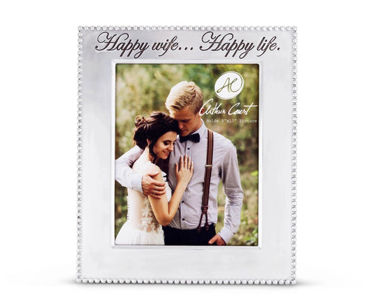 Happy Wife 8 x 10 Beaded Frame