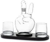 Peace Sign Wine and Whiskey Decanter 750ml