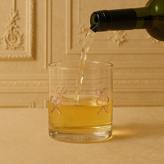 Coquete Bowtie Cocktail Juice Glass | Set of 2 | Blush Pink