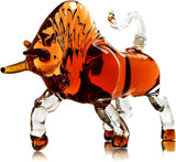 Charging Bull Heads Forward Animal Liquor Decanter