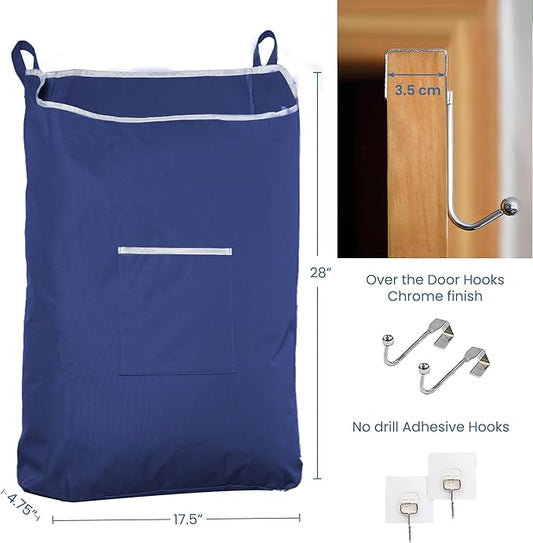 Door Hanging Laundry Bag - Navy - L