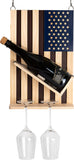 American Flag Wall Mounted Wine Rack, Beautiful Wine & Bottle Holder