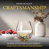 Large Stemless Wine Glasses – Set of 2-14oz