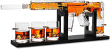(UAE ONLY) AR15 Whiskey Gun Decanter Set 1000 ml & 4 12oz Bullet Glasses