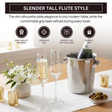 Confetti Champagne Flutes Set of 2, 6.59oz Colorful Clear Glass