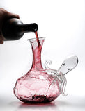 Octopus Tentacle Glass Decanter Handcrafted Decorative