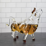 The Wine Savant Charging Bull Heads Up Animal Liquor Decanter