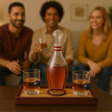 The Wine Savant Bowling Decanter, Sports Themed Whiskey Gift Set - Clear
