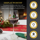 Stemmed Christmas Icon Glass Cups - 14 oz