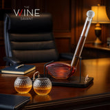 Golf Club Whiskey Decanter and 2 Liquor Glasses - 29 OZ Decanter & 15 OZ Glass Set
