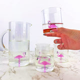 The Wine Savant Flamingo Pitcher & 4 Glasses Set Decanter