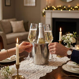 Confetti Champagne Flutes Set of 2, 6.59oz Colorful Clear Glass