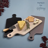 Mango Wood Paddle Serving Board 16"x8" - Black