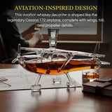 Airplane Whiskey Decanter, Cessna 172 Plane  25oz