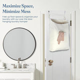 Door Hanging Laundry Bag - Beige - L