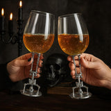 Handstand Skeleton Goblet Collectible Wine Glasses | Set of 2