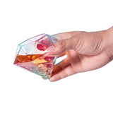 Set of 4 Diamond Whiskey & Wine Glasses 10oz  (Iridescent)