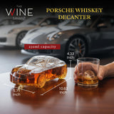 Car Whiskey Decanter 8.5oz, Nascr Porsche Coupe Sports