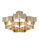 Grand Lotus Large Silver Chandelier