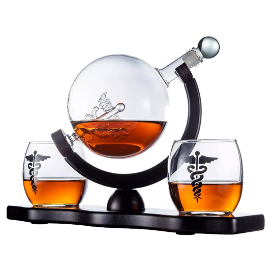 Doctors Dr. & Healthcare Worker Gifts Men & Women - Wine & Whiskey Symbol