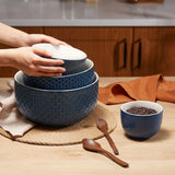 Kook Ceramic Nesting Bowls Set of 4, Ivory