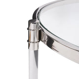 Round Stainless Steel & Acrylic Coffee Table