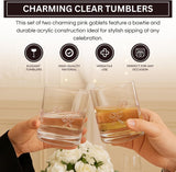 Coquete Bowtie Cocktail Juice Glass | Set of 2 | Blush Pink