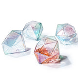 Set of 4 Diamond Whiskey & Wine Glasses 10oz  (Iridescent)