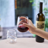 Khen Unbreakable Aerating Stemless Wine Glasses Set of 2-13 oz Clear Glass