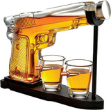 Whiskey Gun Decanter Set + 2 Bullet Glasses