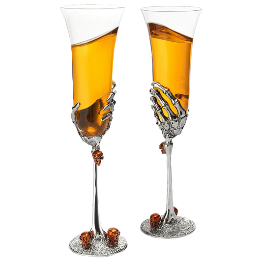 The Wine Savant Stemmed Single Skeleton Glasses Single Glass 7oz