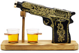 Hand Painted Pistol Whiskey & Wine Decanter