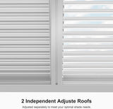 PURPLE LEAF Athena Louvered Pergola Outdoor Aluminum Pergola with Adjustable Roof for Deck Backyard Garden Hardtop Gazebo