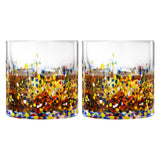 Large Confetti  DOF Glasses – Set of 2- 11oz