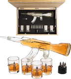 Whiskey Decanter Flag Set - 1000ml AK47 Rifle Gun