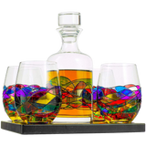 Artisanal Hand Painted Glassware Gift