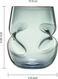 Khen Unbreakable Aerating Stemless Wine Glasses - Set of 4-13 oz Pastel Glass