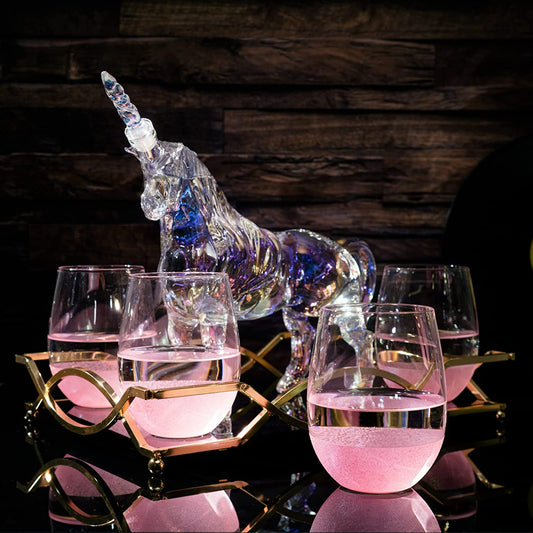 Iridescent Unicorn Wine Whiskey Decanter Set 750ml