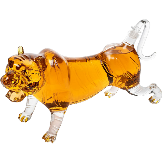 Tiger Decanter 1000ml 11"L Whiskey