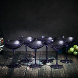 Lavender Champagne Coupes 12oz Set of 6