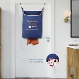 Door Hanging Laundry Bag - Navy blue with Printed DYPH - XL