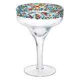 Mexican Margarita Hand Blown Glass - Set of 4 - Large 16oz
