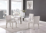 Casper Dining Table - Luxe Gold Frame with Clear Glass Top & Acrylic Legs for Stylish Dining Experience