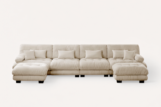CLOUDIES 173" 4 Seater Sofa with 2 Ottomans