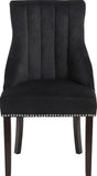 Oxford Velvet Dining Chair Set - Luxurious Curved Back, Deep Tufting & Chrome Nailheads for Elegance